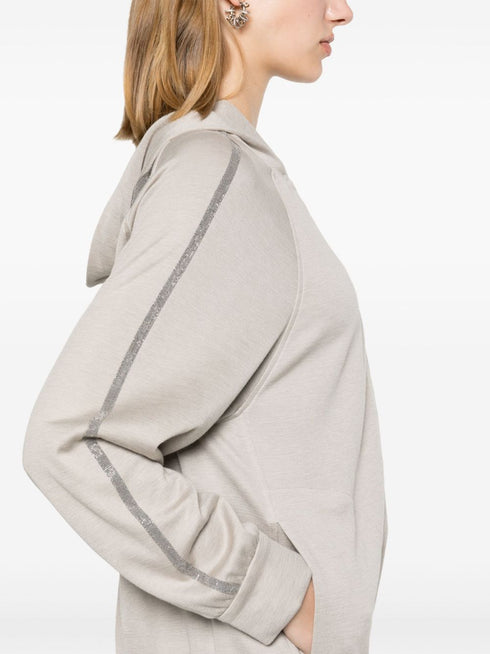 Monili chain-detail hoodie